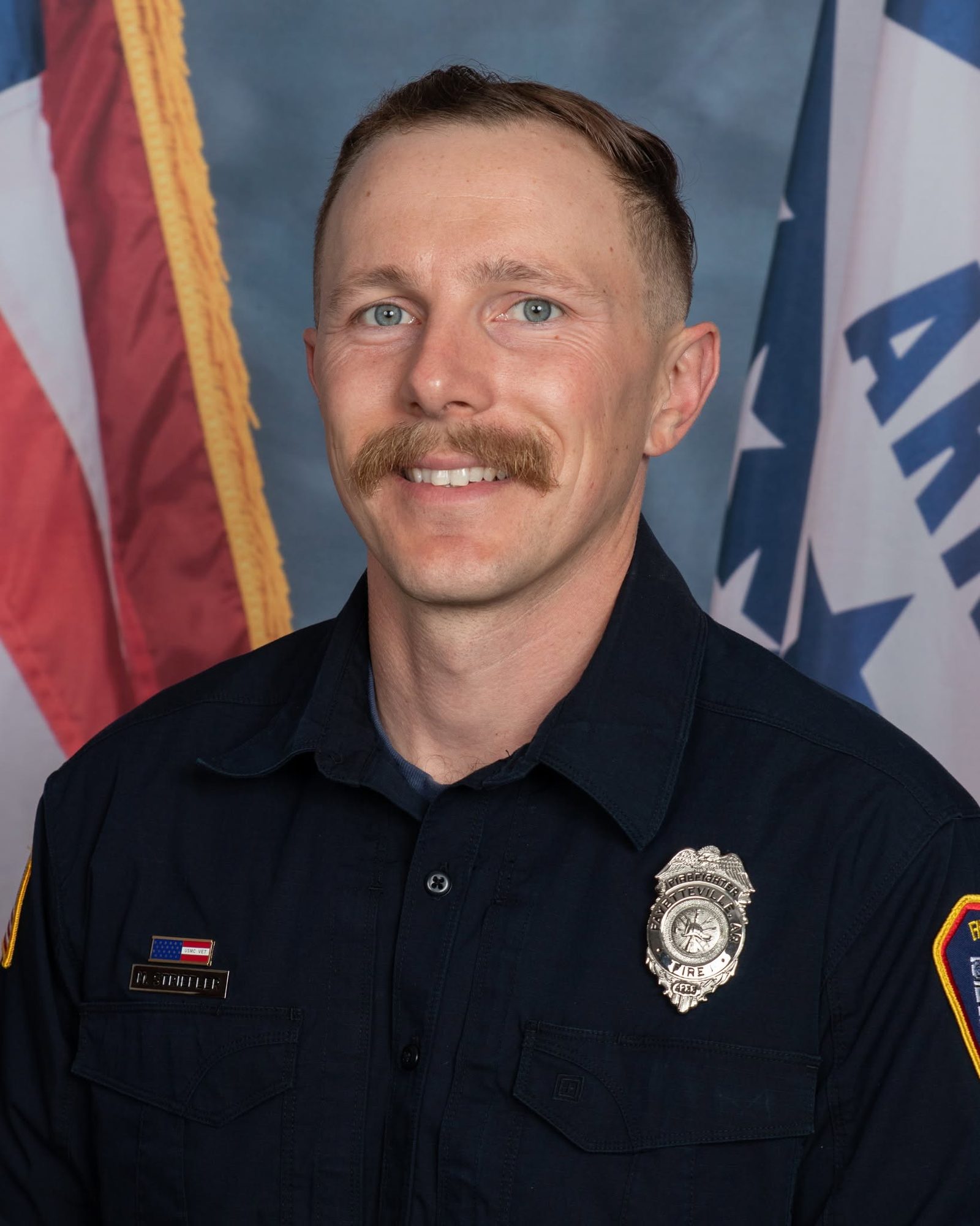 Martin J. Striefler Jr. in Fayetteville Fire Department uniform